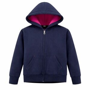 Hanes Kids ComfortBlend Full-Zip Hoodie Navy Blue Size Medium (8)